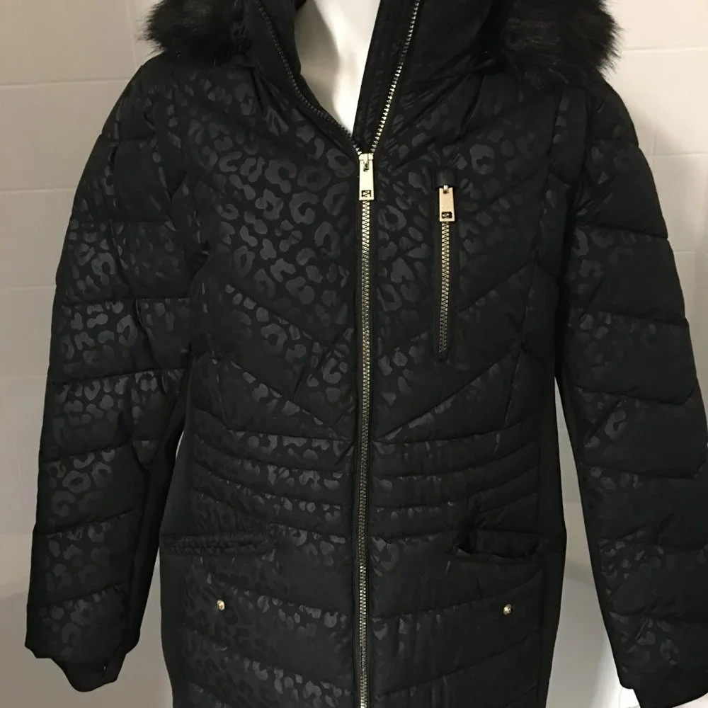Michael Kors Black Hooded Parka Puffer Jacket - 44 Bust  Large